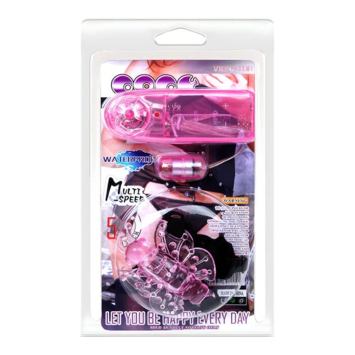 CT007A-ROSA-10 Estimulador clitoriano borboleta com controle de vibração multivelocidade - BAILE - Imagem 2