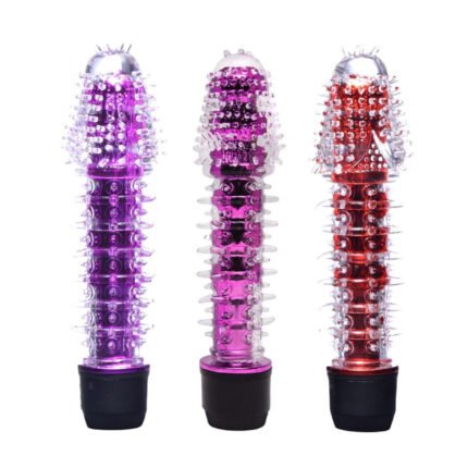 Vibrador translúcido com texturas para melhor estimulação