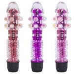 Vibrador translúcido com capa texturizada