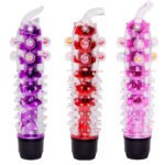 Vibrador translúcido com esferas massageadoras