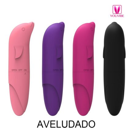 Vibrador Ponto G em formato de Golfinho - Aveludado - YOUVIBE