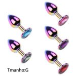 Plug Anal de Aço - Redondo Colorido - Tamanho G. Plug Anal este é um acessório erótico diferente que serve como estimulador anal em brincadeiras fetichistas