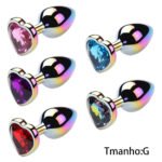 Plug Anal de coração - colorido - Tamanho G - VIPMIX