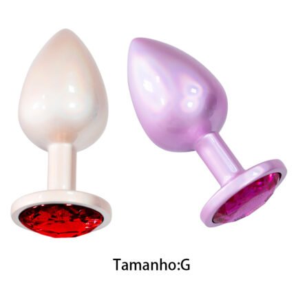Plug Anal de Luxo com Pedra Acrílico usando nova tecnologia - Tamanho G - VIPMIX