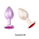 Plug Anal de Luxo com Pedra Acrílico usando nova tecnologia - Tamanho M - VIPMIX