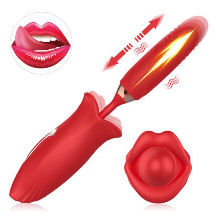 Vibrador de nova estrutura com estimulador em formato de boca