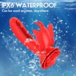 Vibrador de ponto G. Possui 2 motores , Com 9 modos de vibração em formato de bater na ponta e 9 modos de vibração no estimulador - OLENA - Imagem 2