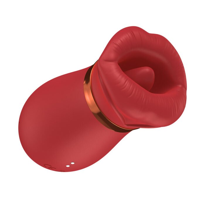ES056-VERMELHO-10 Simulador de sexo oral com formato de boca,10 modos de vibração ,estímulos,10 modos de sucção - YOUVIBE - Imagem 2