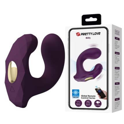 Estimulador de clitóris com penetração e com controle via APP - PRETTY LOVE