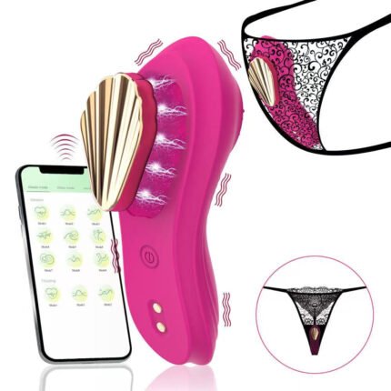 Vibrador de Calcinha Recarregável com 9 Modos de Vibração e Pode ser controlado por Smartphone