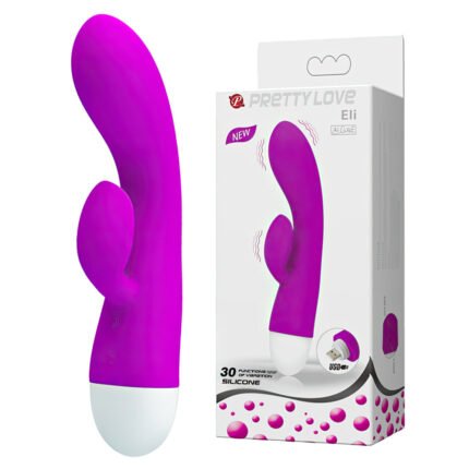 Vibrador recarregável ponto G com estimulador clitoriano