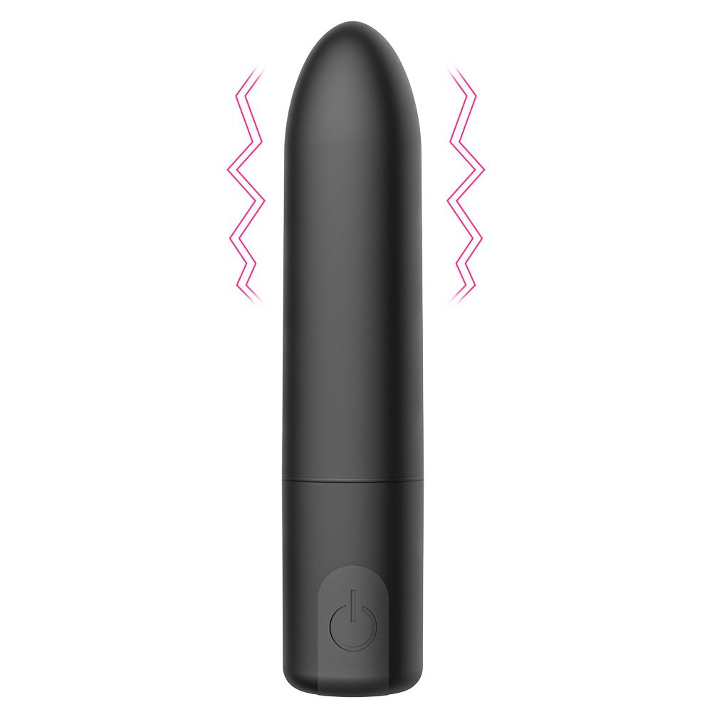 MV104R-PRETO Cápsula vibratória aveludada recarregável via cabo usb e resistente à água com 7 vibrações - VIPMIX