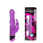 Vibrador multivelocidades com plug lateral feito de um material macio e agradável ao toque - BAILE