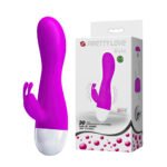 Vibrador recarregável ponto G com estimulador clitoriano