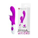 Vibrador com estimulador clitoriano em formato de de borboleta