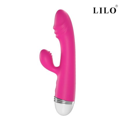 Vibrador com estimulador de clitóris e ponto G - LILO