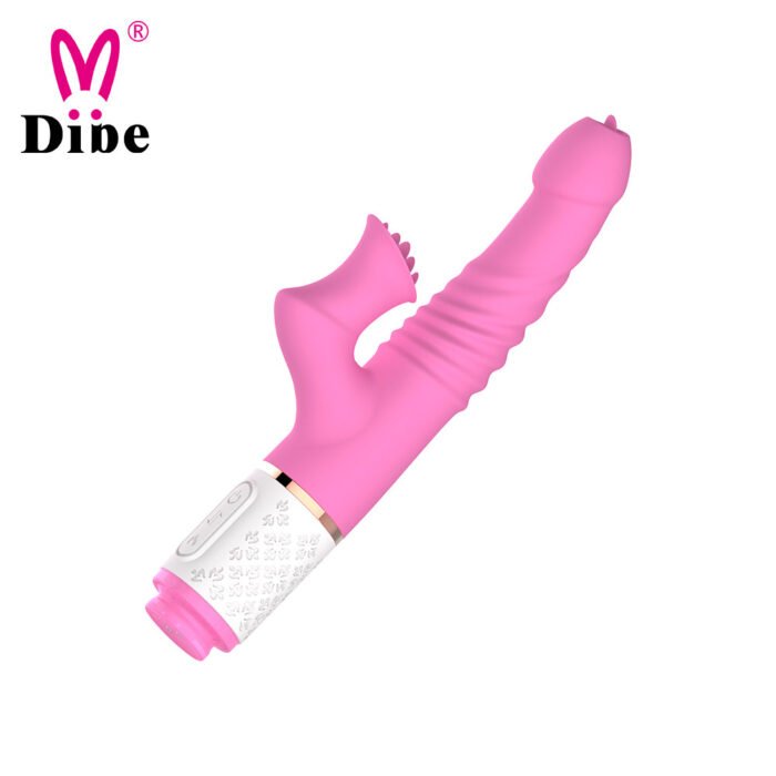 Vibrador com 7 modos de vibração, estimulador clitoriano, 7 intensidades de movimentos vai e vem com texturização no corpo do vibrado - DIBE - Imagem 2