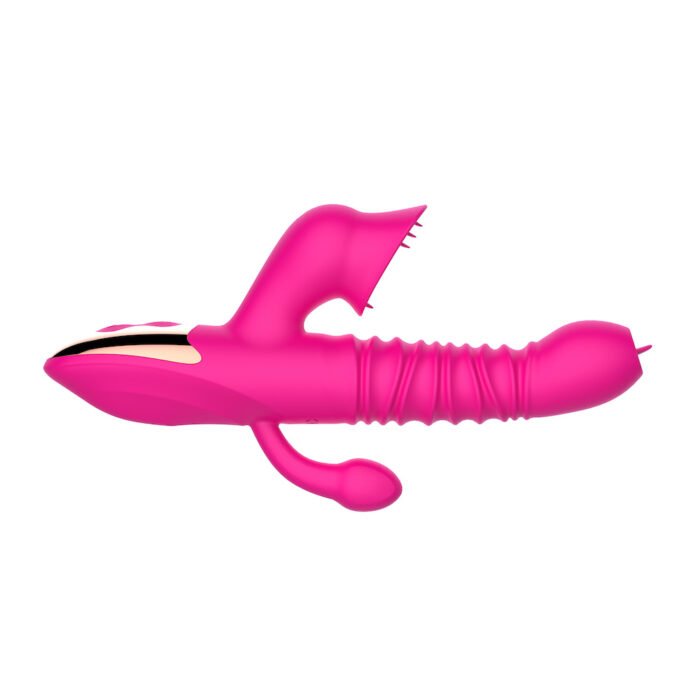 Vibrador com 7 modos de vibração, estimulador clitoriano com 7 modos de pulsação com cerdas massageadoras, 7 intensidades de movimentos vai e vem com texturização no corpo do vibrador, 7 modos de intensidade na glande com movimentos de língua - DIBE - Imagem 2