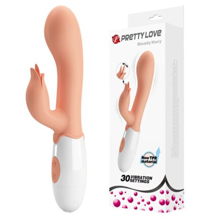 Vibrador com estimulador com 30 modos de vibração - PRETTY LOVE