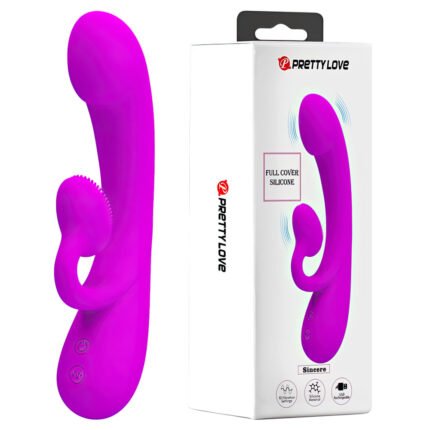 Vibrador de Ponto G e Clitóris com 10 modos de vibração- FULL COVER SILICONE - PRETTY LOVE