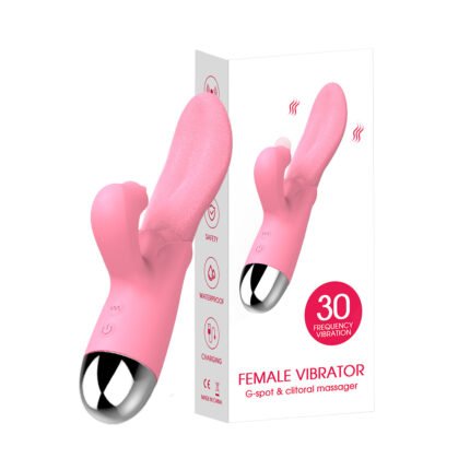 Vibrador Rabbit Ponto G em formato de língua com 30 Modos de Vibração - VIPMIX