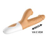 Vibrador Ponto G e Estimulador Clitoriano com 10 modos de vibração e movimentos de vai e vem