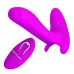Vibrador com estimulador clitoriano recarregável com penetrador com 12 modos de vibração - PRETTY LOVE