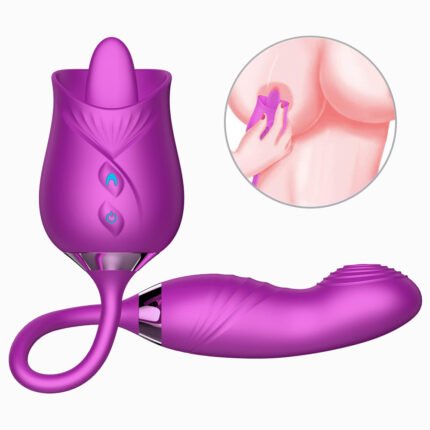 Vibrador Duplo Flexível com 10 movimentos de língua
