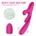 Vibrador Recarregável em Silicone Cirúrgico com 7 modos de vibração e 7 modos de vai e vem na ponta,7 modos de pulsação no estimulador de Clitóris e 7 modos de vibração no segundo estimulador - OLENA - Imagem 2