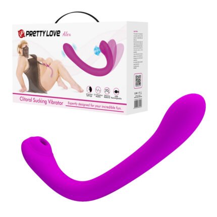 Vibrador com ponta dupla.Com 4 modos de pulsação em uma extremidade