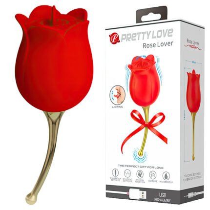 Estimulador de clitóris com 12 modos de vibração e 12 movimentos de língua - PRETTY LOVE